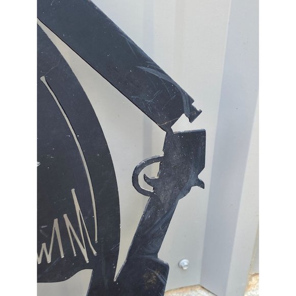 Vintage "Gone Huntin"  Metal Silhouette Sign Rifle Ducks Hunter Duck Hunting 26" - Picture 5 of 12